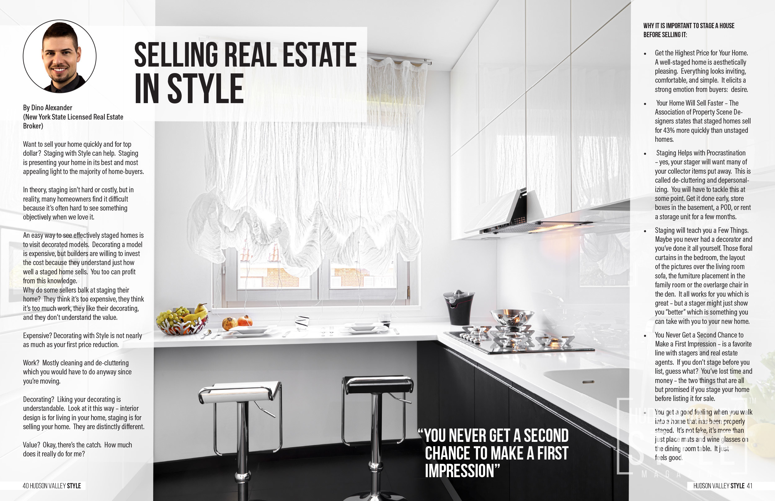 Selling Real Estate in Style by Dino Alexander - Spring 2018 - Hudson Valley Style Magazine