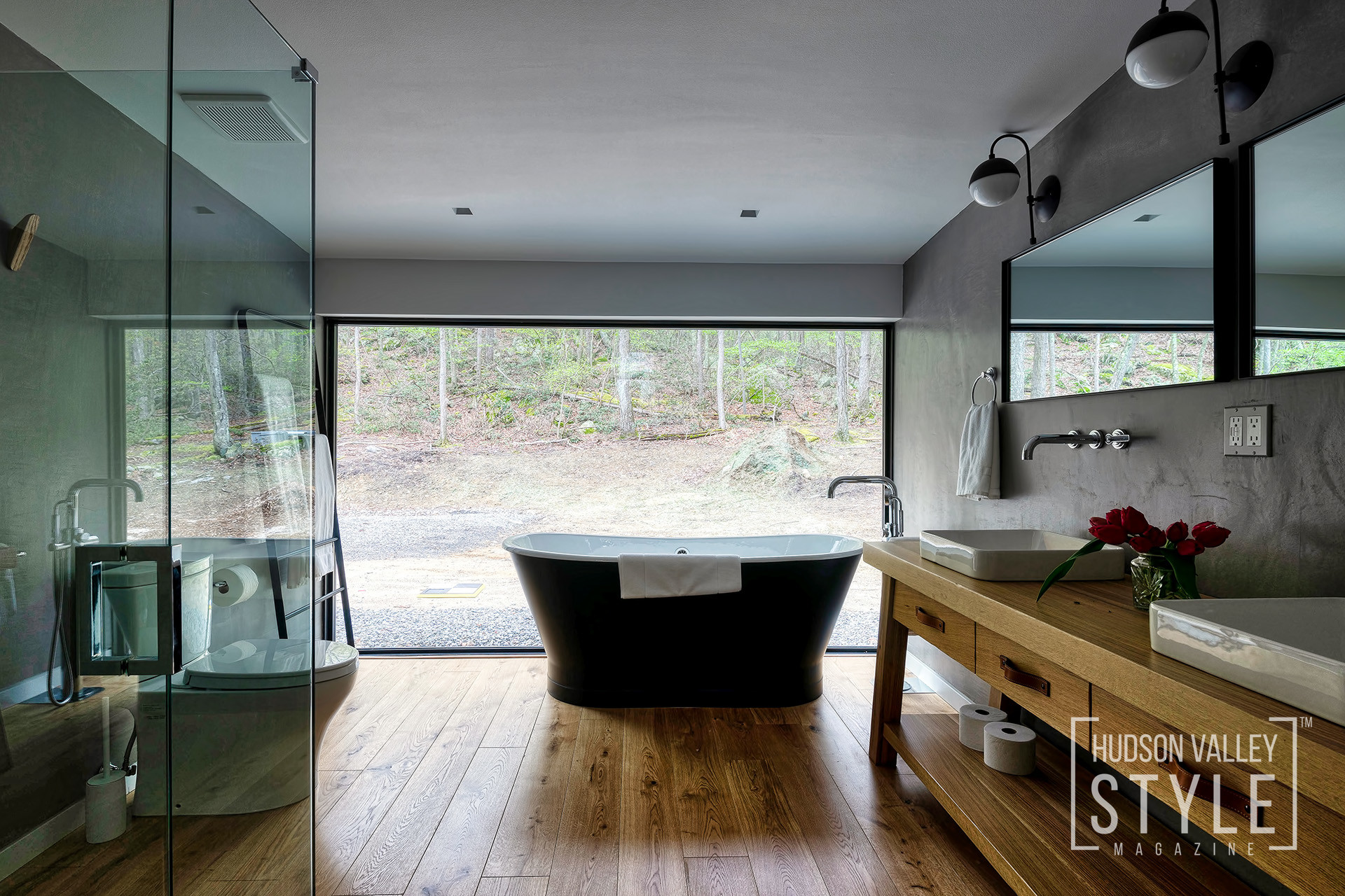 Escape city life in this tranquil Hudson Valley Style retreat created by the Hudson Design