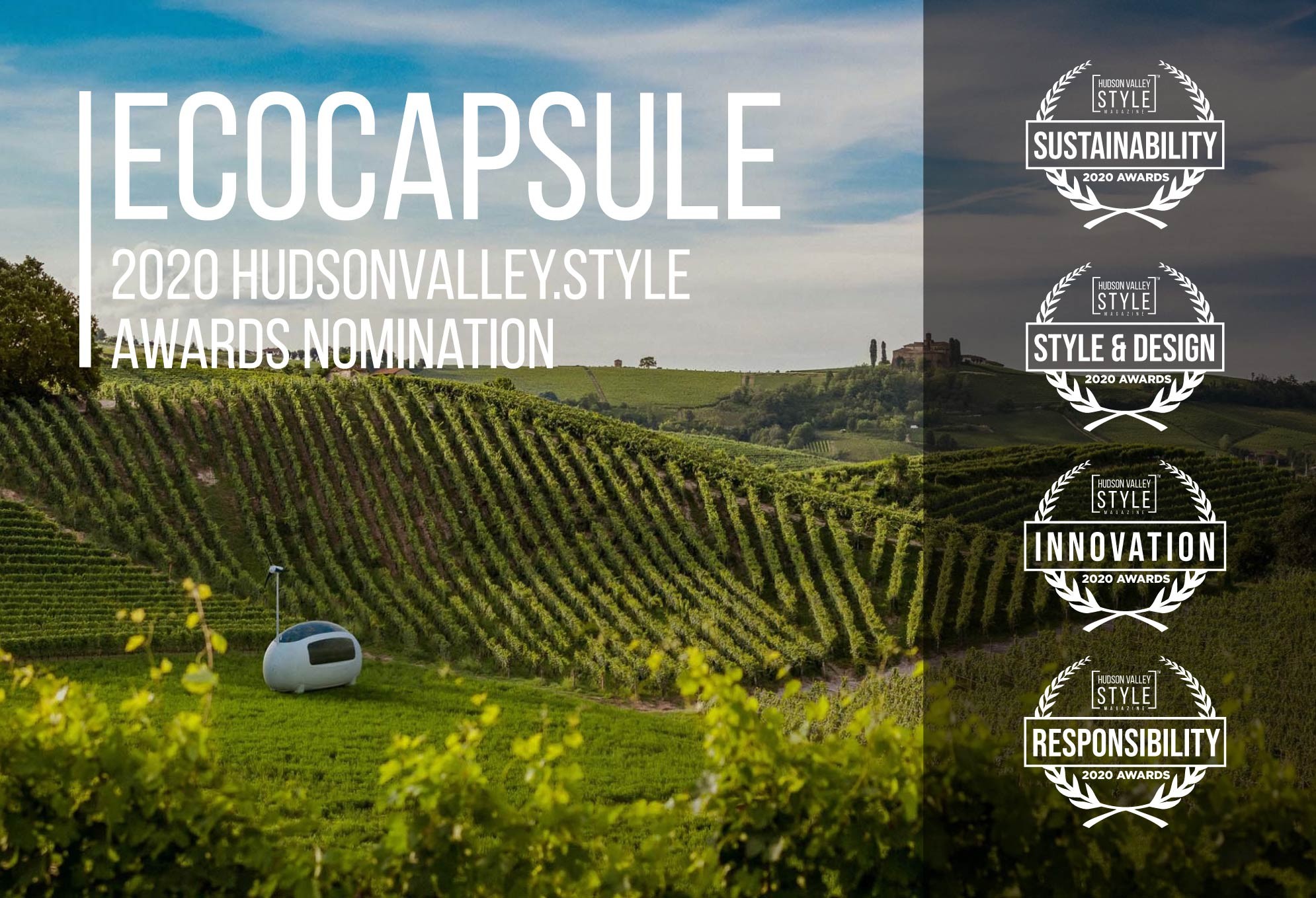 2020 Hudson Valley Style Magazine Awards Nomination: EcoCapsule - Sustainable off-grid micro-home - Sustainability and Social Responsibility
