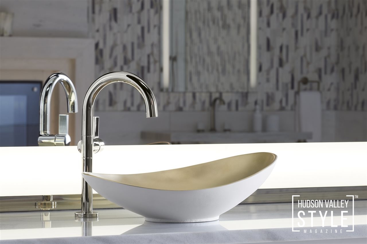 Focus your bathroom remodel with a striking visual statement
