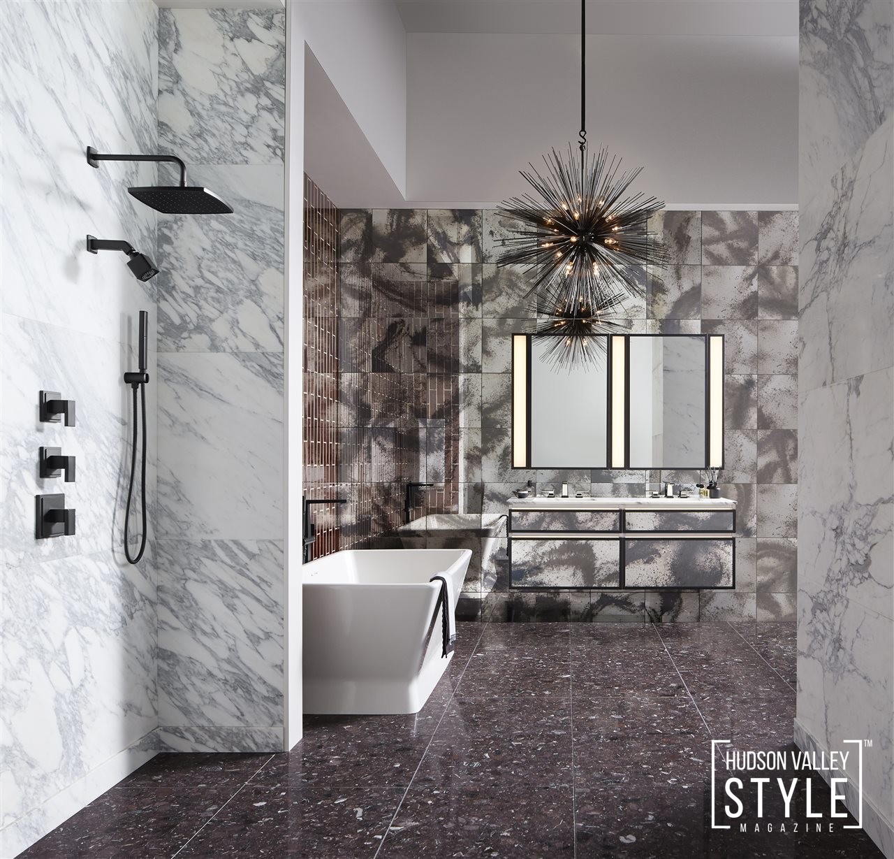 Focus your bathroom remodel with a striking visual statement