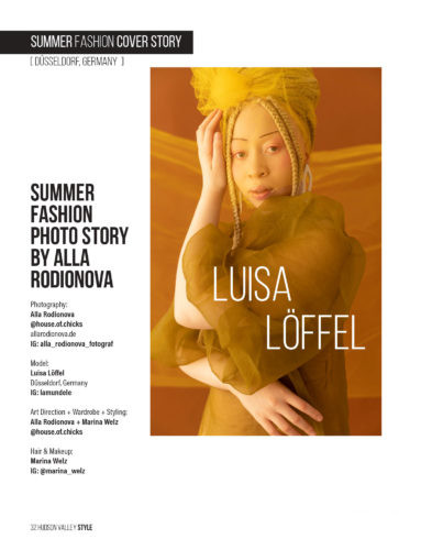 Hudson Valley Style Magazine - Summer 2020 Fashion Issue - Cover Story - Luisa Löffel