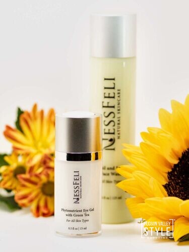 Phytonutrient Eye Gel with Green Tea by NessFeli Natural Skincare – Hudson Valley Style Gift Guide – product Photography by Duncan Avenue Studios, New York
