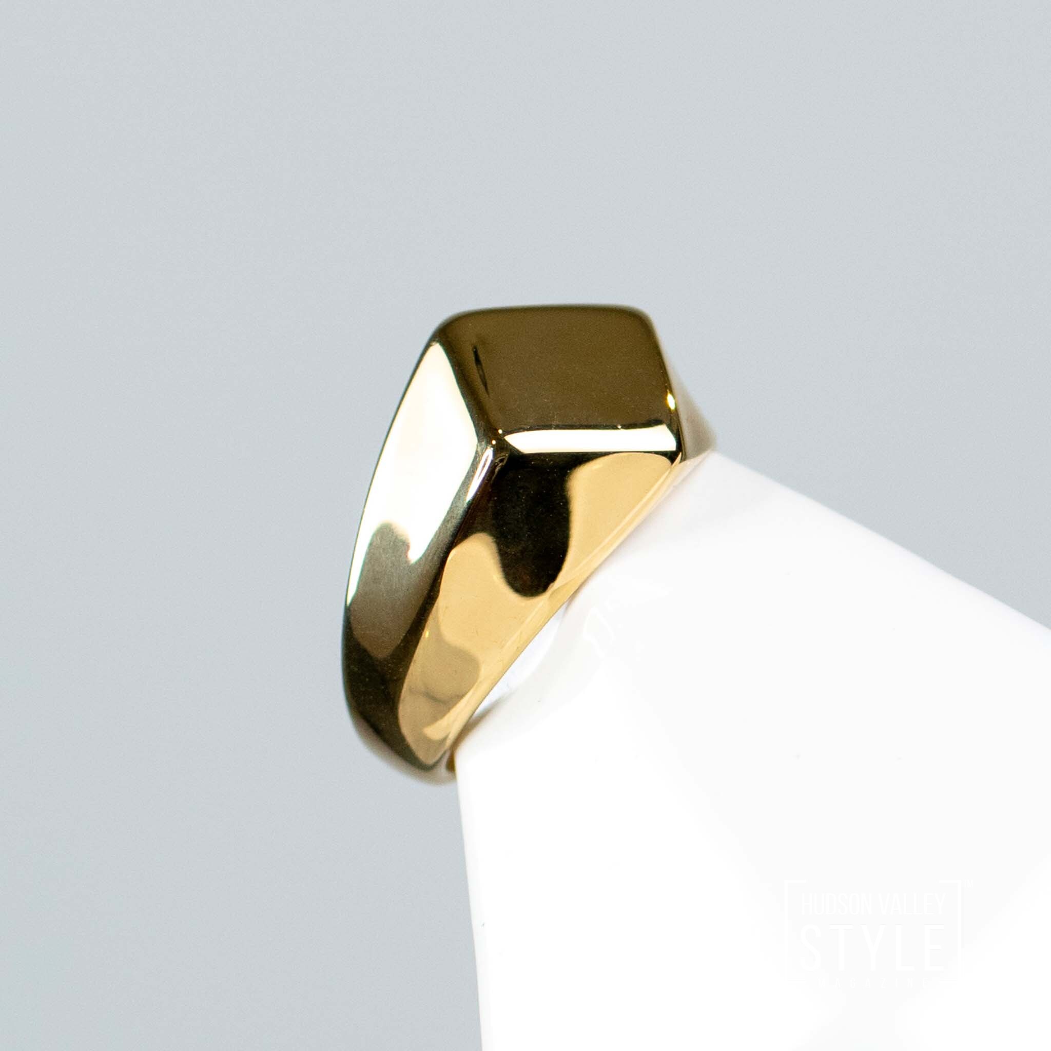 Men's Royal Gold Diamond Steel Ring - Men's Holiday Gift Ideas - Men's Fashion Accessories by HARD NEW YORK - 2021 Holiday Gift Guide