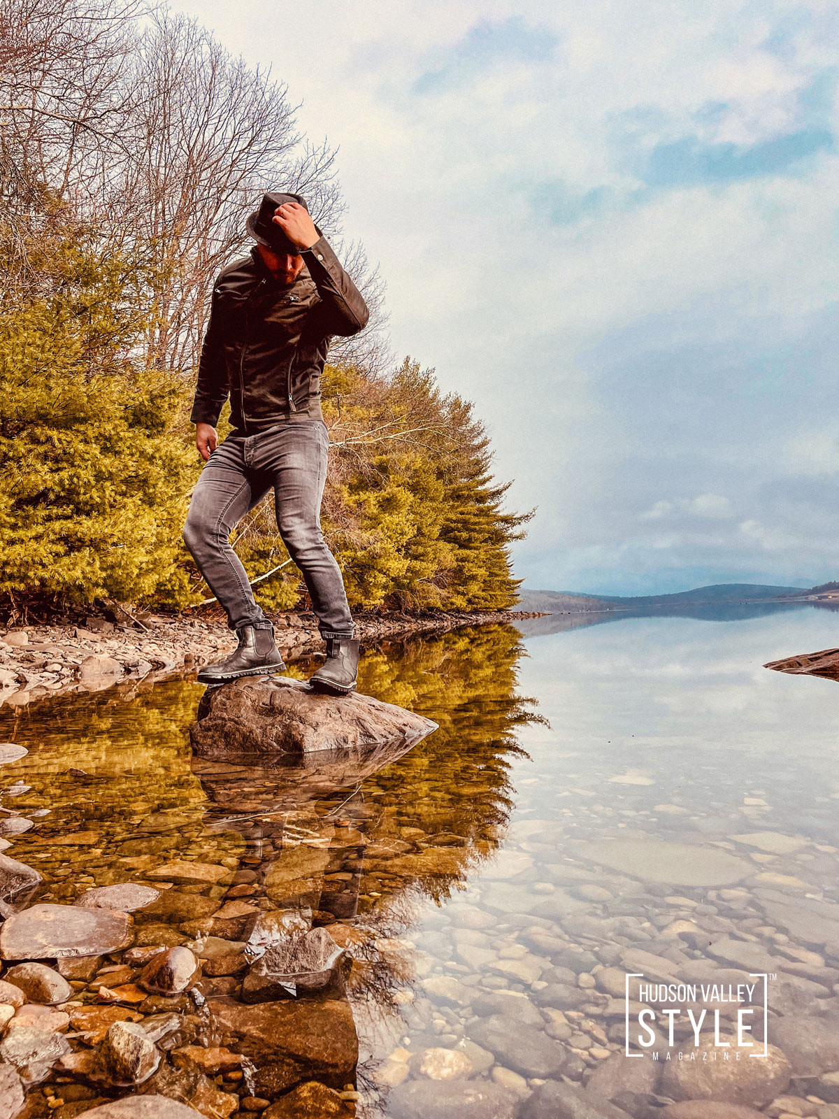 I had to pose, how could I not :) Otherwise how can you say you've been there? – Roundout Reservoir in Catskill Mountains – Photo Story by Maxwell Alexander