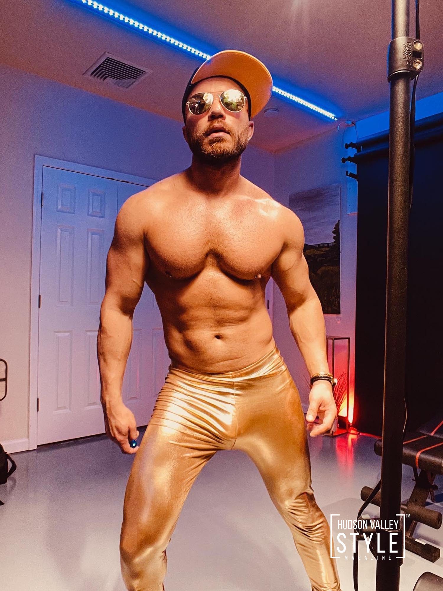 Kapow Metallic Meggings: The Ultimate in Stylish and Comfortable Men’s Workout Wear – Sexy Gym Style with Fitness Model/Bodybuilding Coach Maxwell Alexander