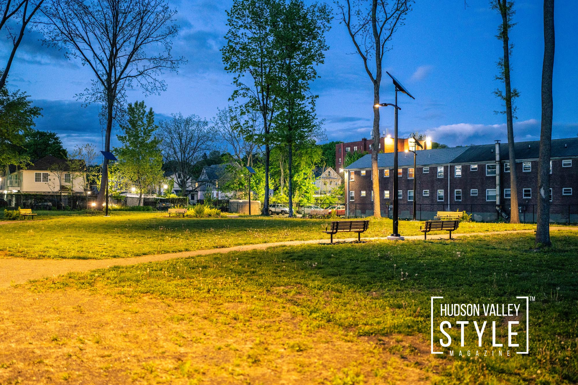 Unveiling the Aura of Pershing Avenue Park: A Stellar Photo Tour by Photographer Maxwell Alexander – Presented by Alluvion Media – Dusk Photography – Twilight Photography – Aerial Drone Photography Hudson Valley