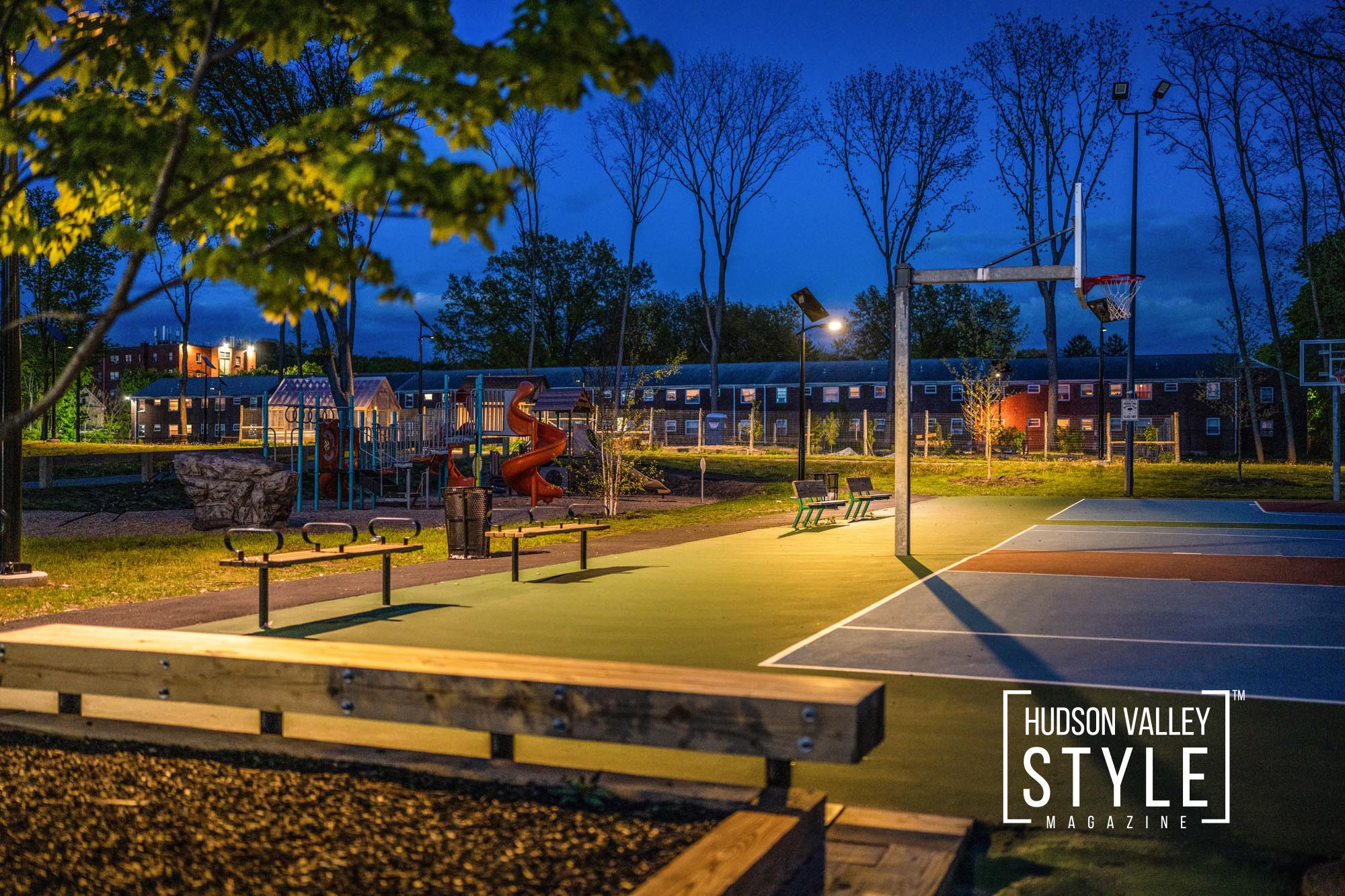Unveiling the Aura of Pershing Avenue Park: A Stellar Photo Tour by Photographer Maxwell Alexander – Presented by Alluvion Media – Dusk Photography – Twilight Photography – Aerial Drone Photography Hudson Valley