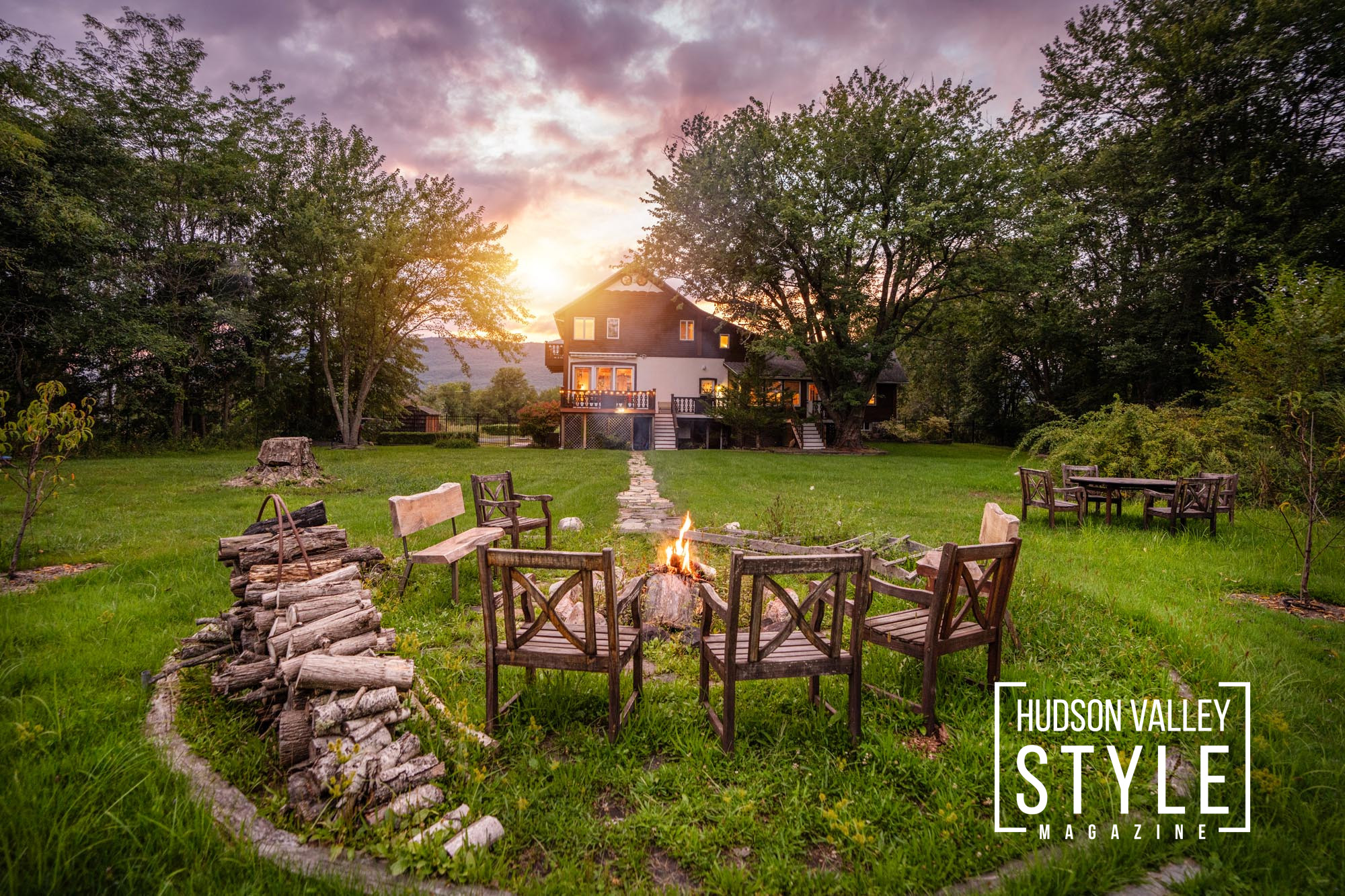 A Mystical Evening in Hudson Valley: Maxwell Alexander's Captivating Photoshoot at the Shawangunk Chalet in Gardiner, NY – Presented by Alluvion Vacations – Photography by Maxwell Alexander for Alluvion Media