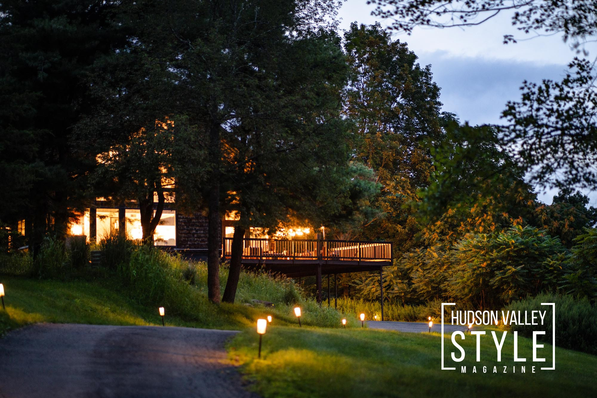 Warwick's Twilight Serenade: The Luminous Dance of a Chalet and Nature – Exploring Hudson Valley with Photographer Maxwell Alexander – Presented by ALLUVION MEDIA – The Best Hospitality Photography in the Northeast