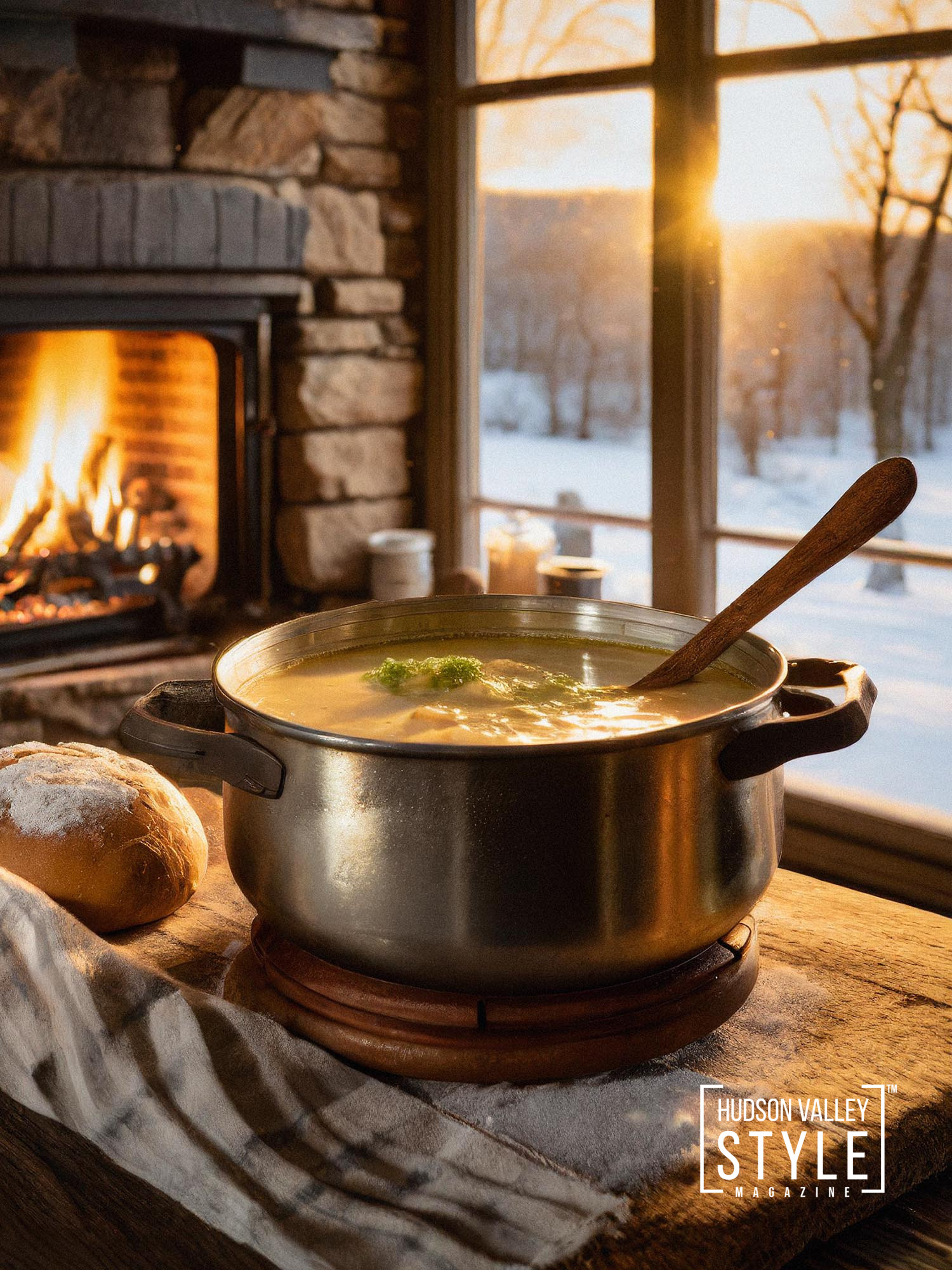 Winter Comforts: A Cozy Culinary Journey in Hudson Valley – Rustic Potato Leek Soup Recipe – Hudson Valley Style Cooking with Maxwell Alexander – Presented by Alluvion Vacations