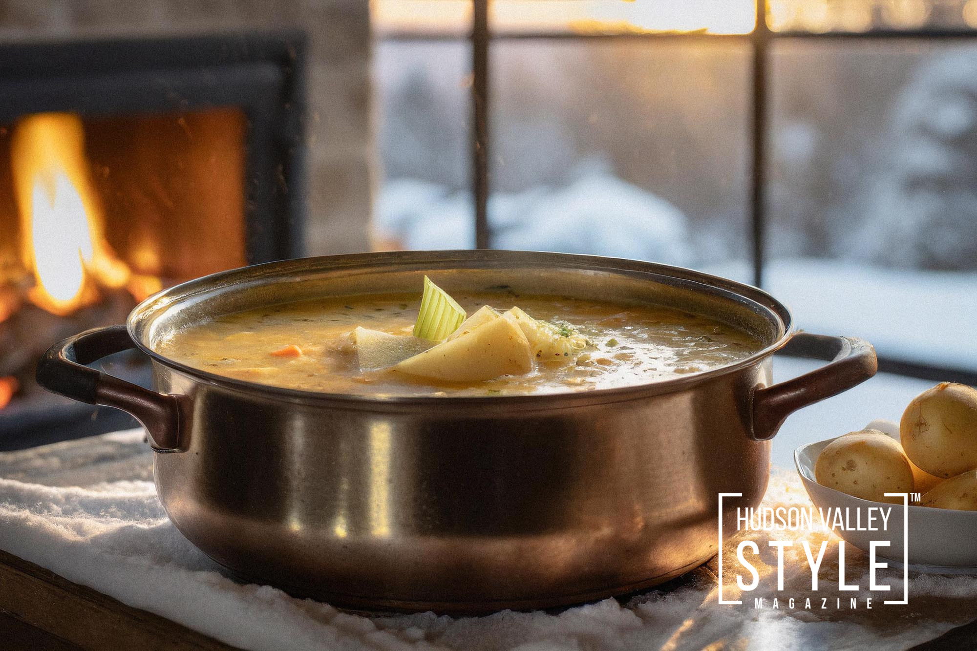 Winter Comforts: A Cozy Culinary Journey in Hudson Valley – Rustic Potato Leek Soup Recipe – Hudson Valley Style Cooking with Maxwell Alexander – Presented by Alluvion Vacations